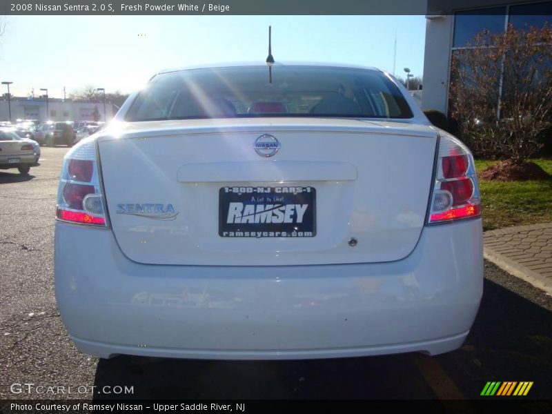 Fresh Powder White / Beige 2008 Nissan Sentra 2.0 S