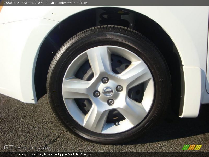 Fresh Powder White / Beige 2008 Nissan Sentra 2.0 S