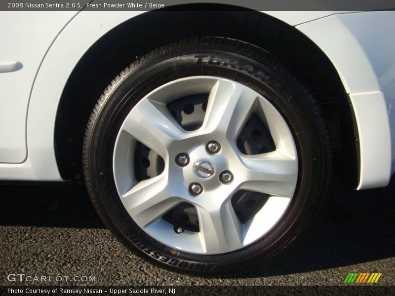 Fresh Powder White / Beige 2008 Nissan Sentra 2.0 S