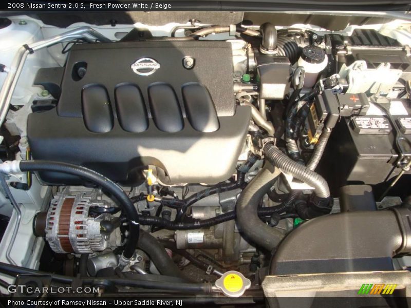 Fresh Powder White / Beige 2008 Nissan Sentra 2.0 S