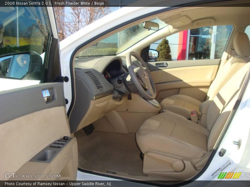 Fresh Powder White / Beige 2008 Nissan Sentra 2.0 S
