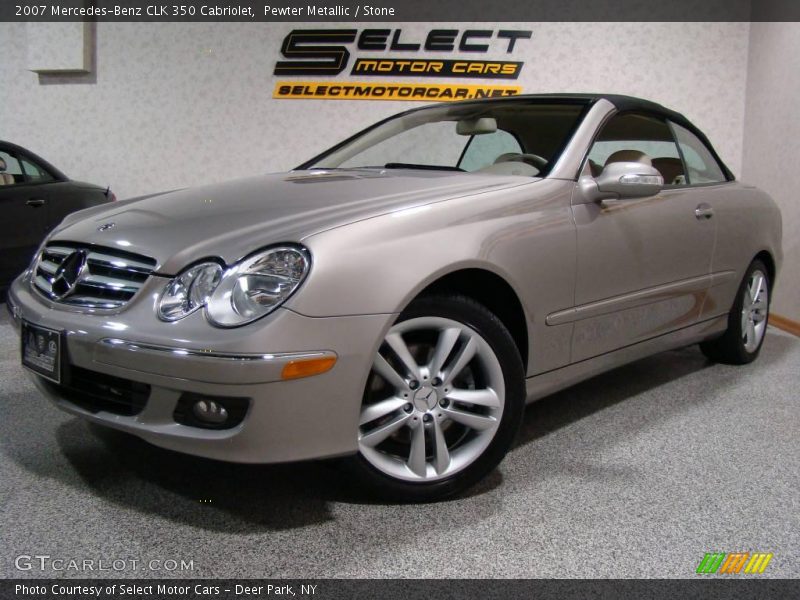 Pewter Metallic / Stone 2007 Mercedes-Benz CLK 350 Cabriolet