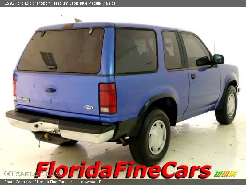 Medium Lapis Blue Metallic / Beige 1992 Ford Explorer Sport