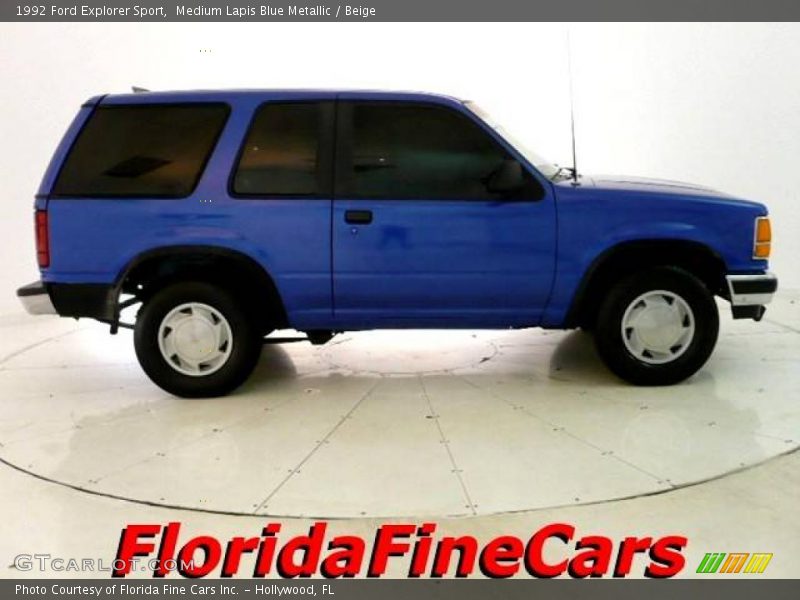 Medium Lapis Blue Metallic / Beige 1992 Ford Explorer Sport