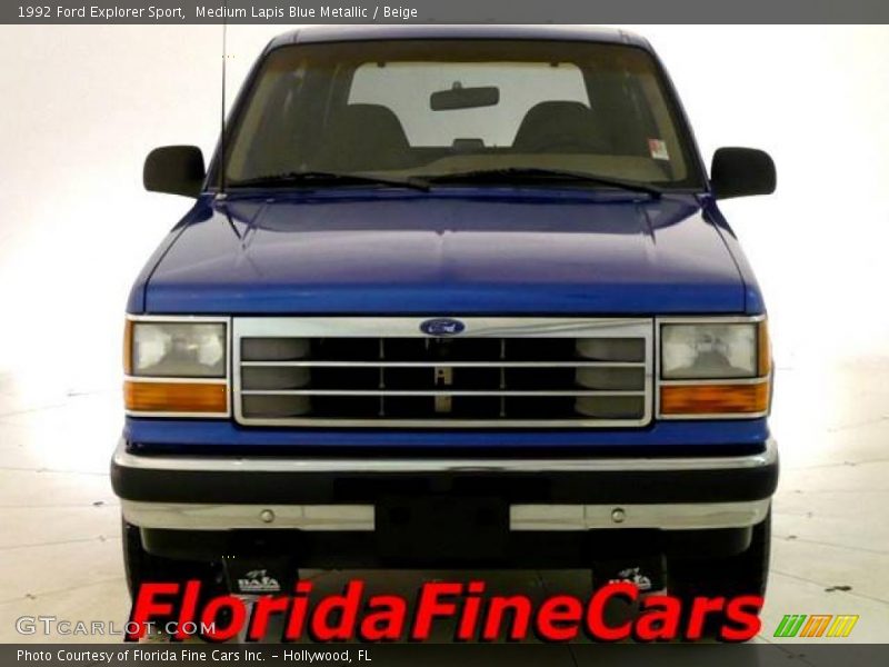 Medium Lapis Blue Metallic / Beige 1992 Ford Explorer Sport