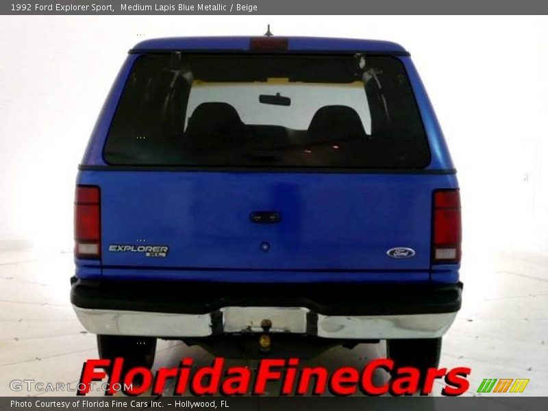 Medium Lapis Blue Metallic / Beige 1992 Ford Explorer Sport