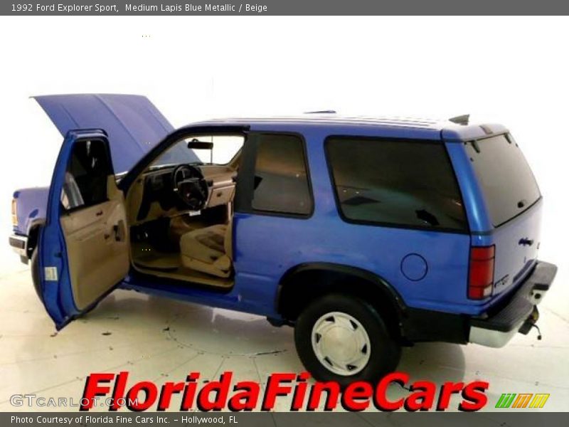 Medium Lapis Blue Metallic / Beige 1992 Ford Explorer Sport