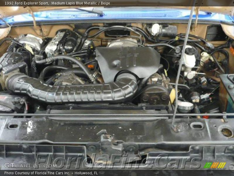 Medium Lapis Blue Metallic / Beige 1992 Ford Explorer Sport