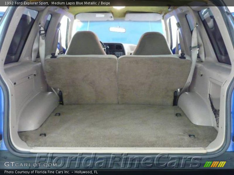 Medium Lapis Blue Metallic / Beige 1992 Ford Explorer Sport