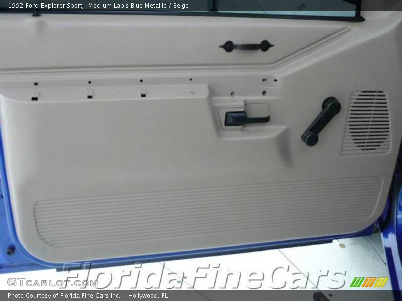 Medium Lapis Blue Metallic / Beige 1992 Ford Explorer Sport