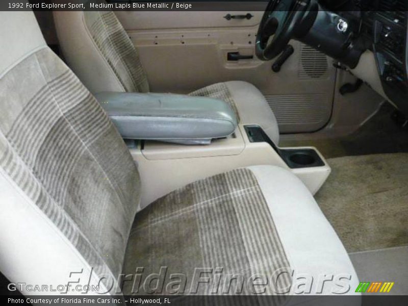 Medium Lapis Blue Metallic / Beige 1992 Ford Explorer Sport