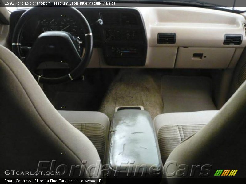 Medium Lapis Blue Metallic / Beige 1992 Ford Explorer Sport