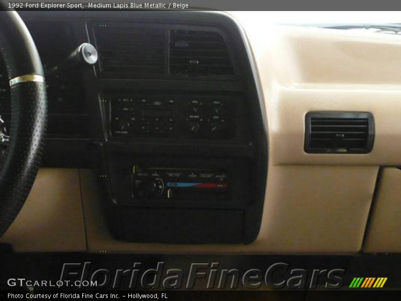 Medium Lapis Blue Metallic / Beige 1992 Ford Explorer Sport
