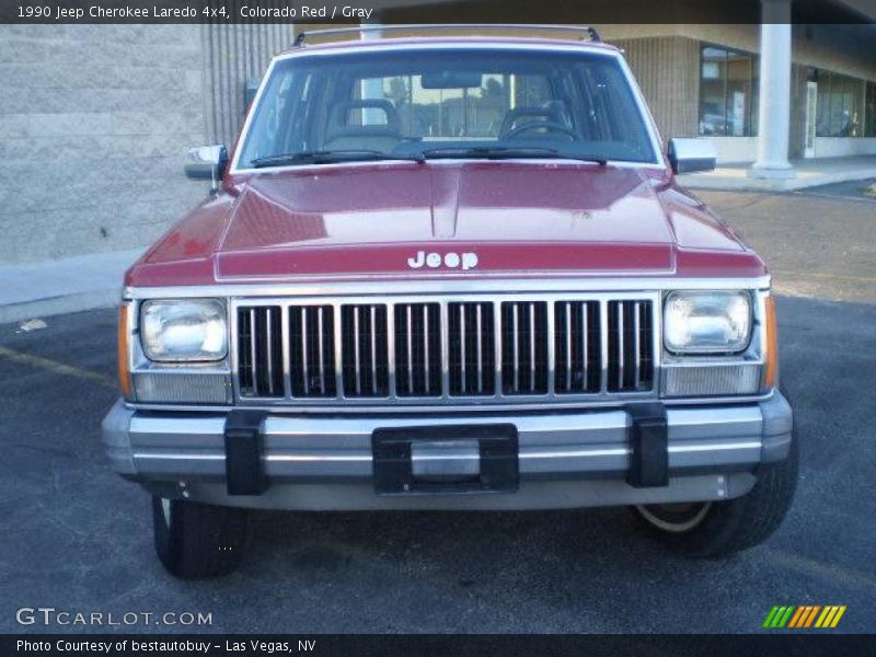 Colorado Red / Gray 1990 Jeep Cherokee Laredo 4x4