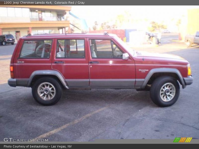 Colorado Red / Gray 1990 Jeep Cherokee Laredo 4x4