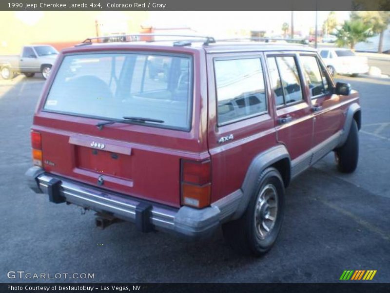 Colorado Red / Gray 1990 Jeep Cherokee Laredo 4x4