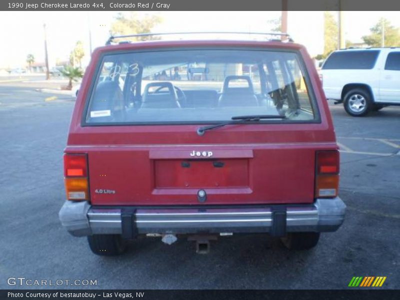 Colorado Red / Gray 1990 Jeep Cherokee Laredo 4x4