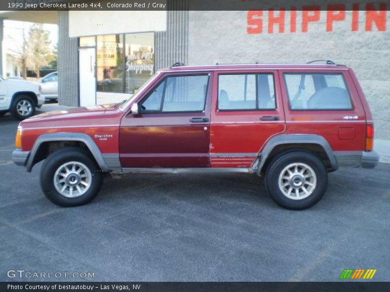Colorado Red / Gray 1990 Jeep Cherokee Laredo 4x4