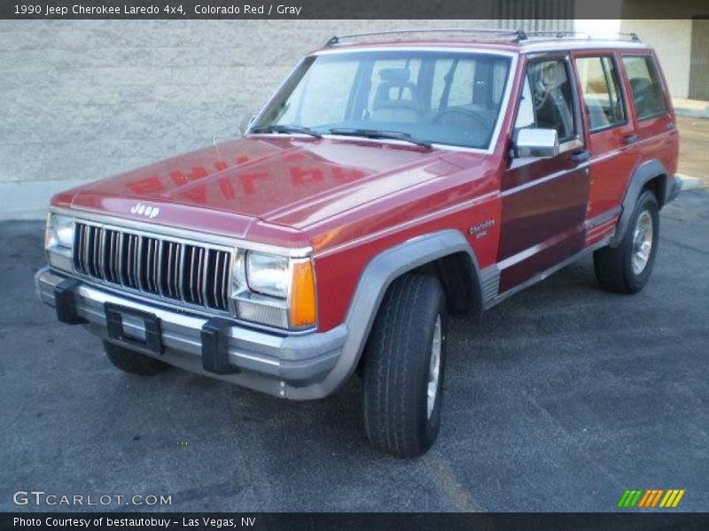 Colorado Red / Gray 1990 Jeep Cherokee Laredo 4x4