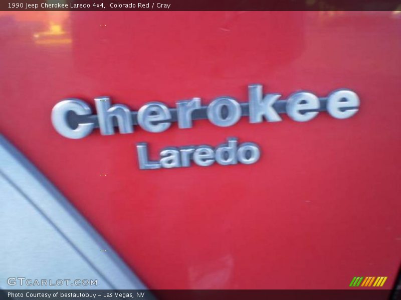 Colorado Red / Gray 1990 Jeep Cherokee Laredo 4x4