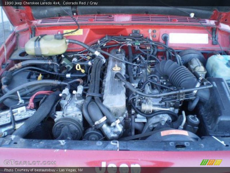 Colorado Red / Gray 1990 Jeep Cherokee Laredo 4x4