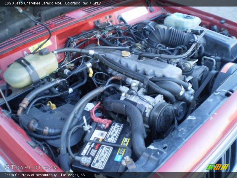 Colorado Red / Gray 1990 Jeep Cherokee Laredo 4x4