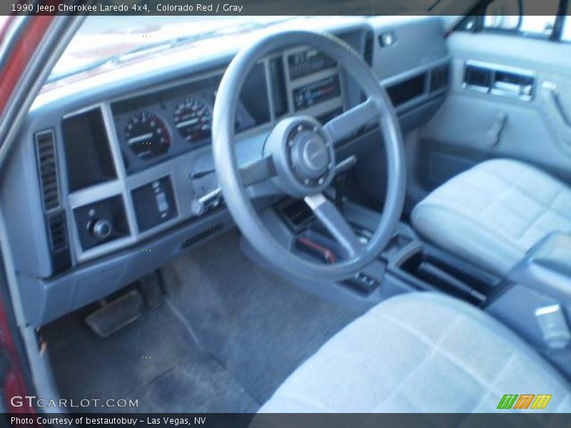 Colorado Red / Gray 1990 Jeep Cherokee Laredo 4x4