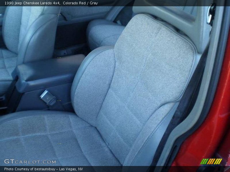 Colorado Red / Gray 1990 Jeep Cherokee Laredo 4x4