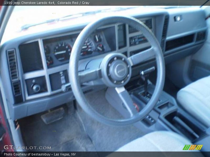 Colorado Red / Gray 1990 Jeep Cherokee Laredo 4x4