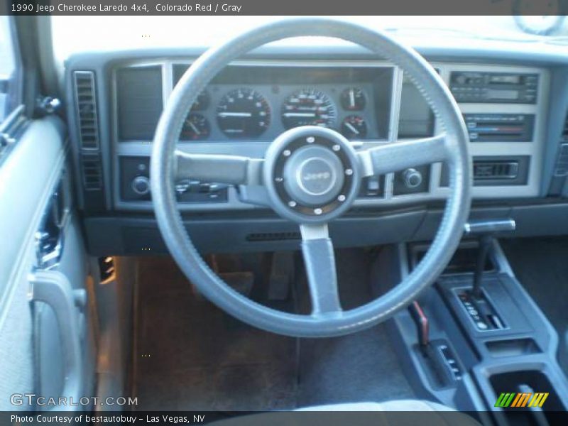 Colorado Red / Gray 1990 Jeep Cherokee Laredo 4x4
