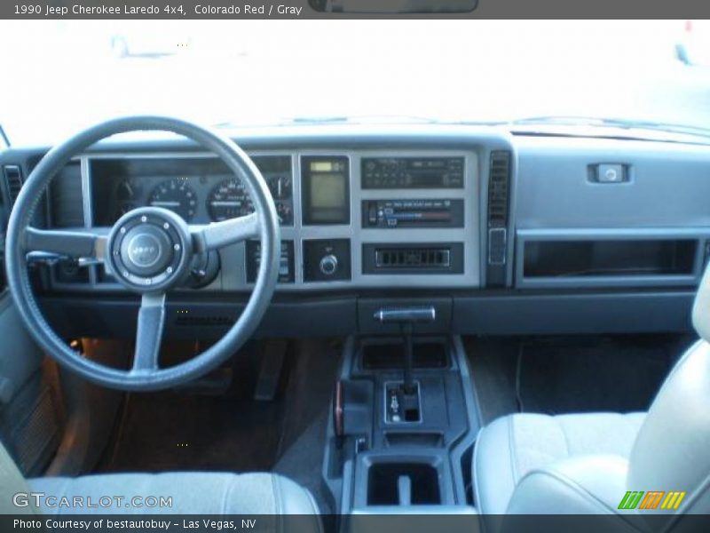 Colorado Red / Gray 1990 Jeep Cherokee Laredo 4x4