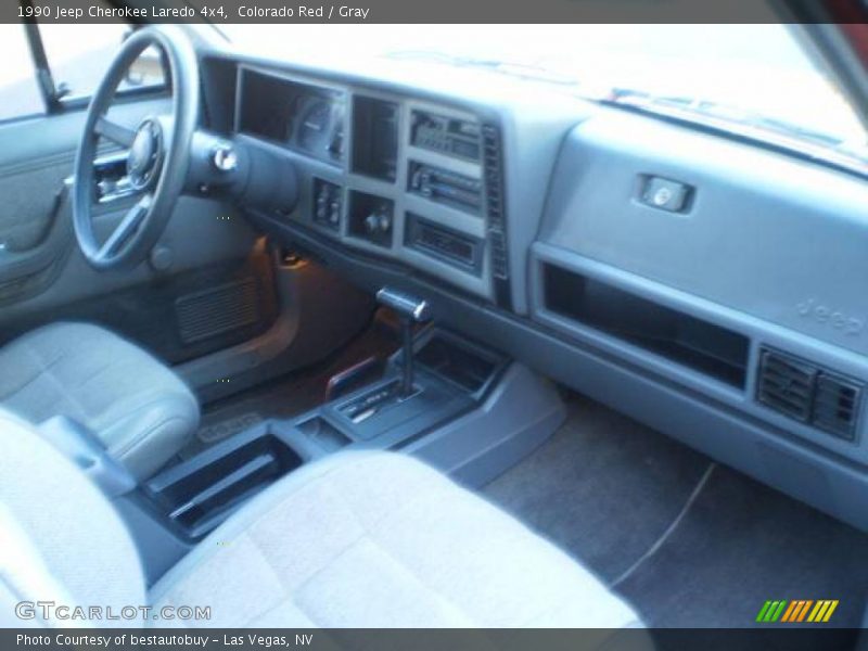 Colorado Red / Gray 1990 Jeep Cherokee Laredo 4x4