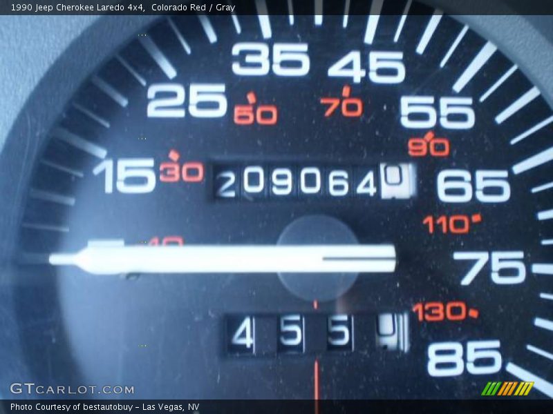 Colorado Red / Gray 1990 Jeep Cherokee Laredo 4x4