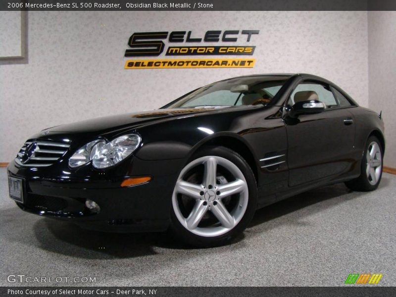Obsidian Black Metallic / Stone 2006 Mercedes-Benz SL 500 Roadster