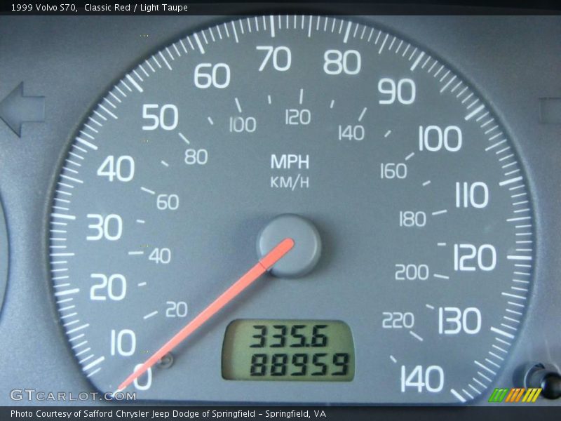 Classic Red / Light Taupe 1999 Volvo S70