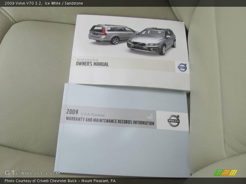 Ice White / Sandstone 2009 Volvo V70 3.2