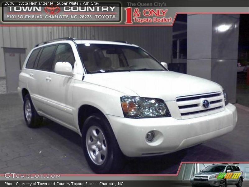 Super White / Ash Gray 2006 Toyota Highlander I4