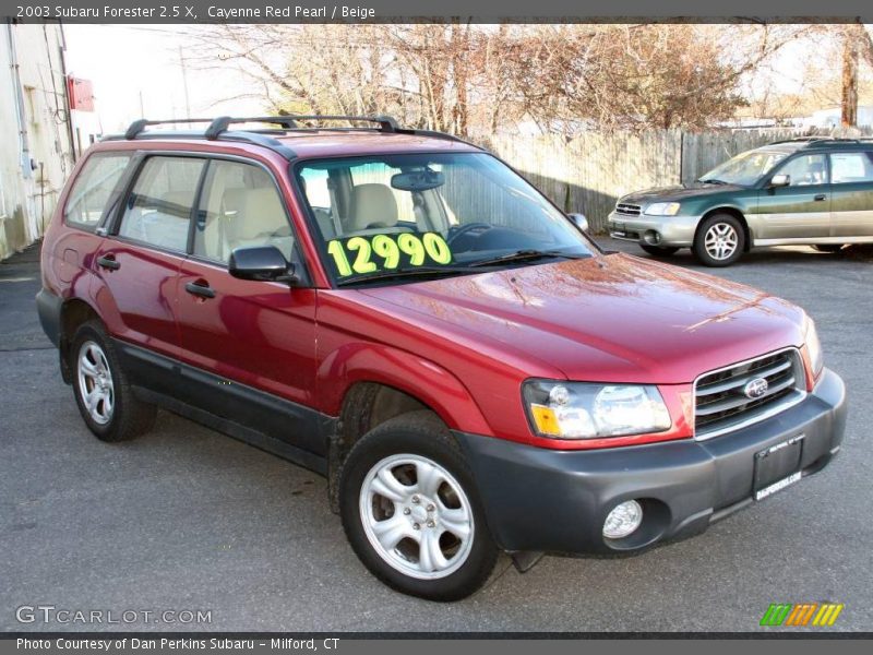 Cayenne Red Pearl / Beige 2003 Subaru Forester 2.5 X