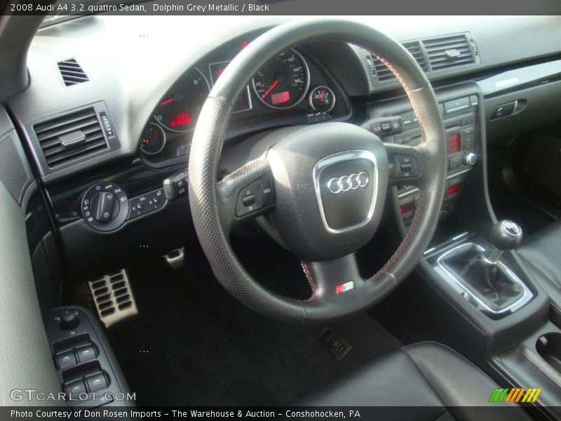 Dolphin Grey Metallic / Black 2008 Audi A4 3.2 quattro Sedan