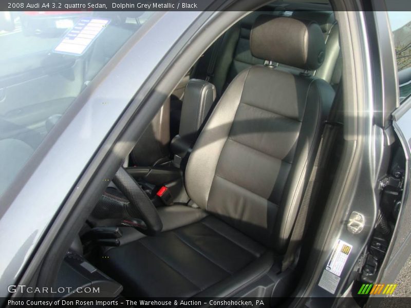 Dolphin Grey Metallic / Black 2008 Audi A4 3.2 quattro Sedan