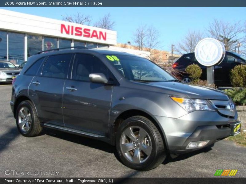 Sterling Gray Metallic / Taupe 2008 Acura MDX Sport