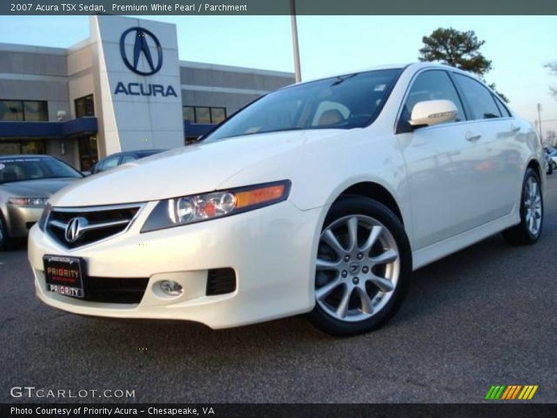 Premium White Pearl / Parchment 2007 Acura TSX Sedan