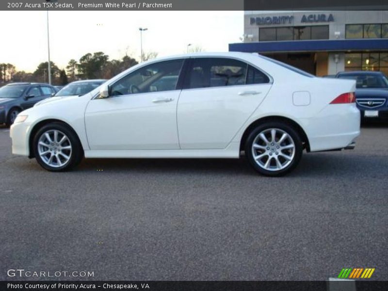 Premium White Pearl / Parchment 2007 Acura TSX Sedan