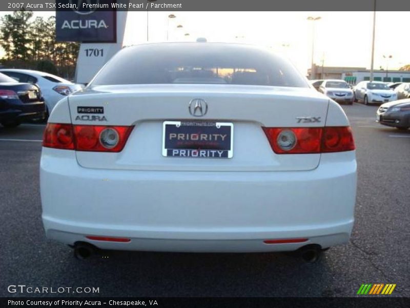 Premium White Pearl / Parchment 2007 Acura TSX Sedan