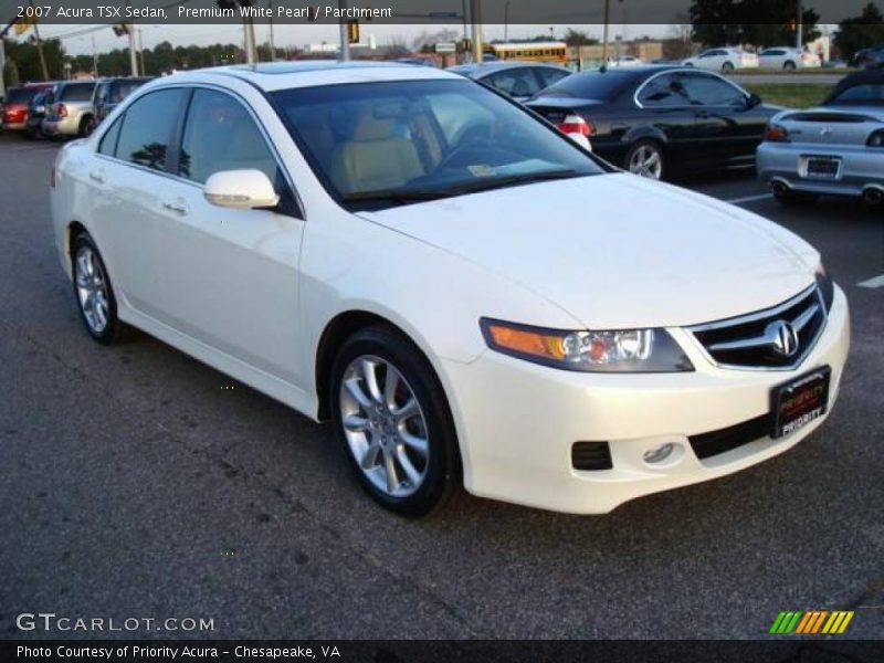 Premium White Pearl / Parchment 2007 Acura TSX Sedan