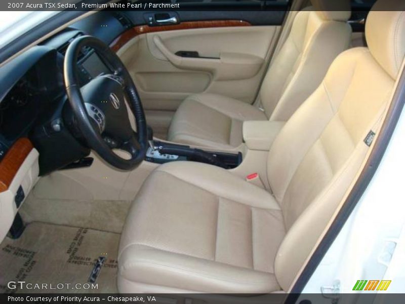 Premium White Pearl / Parchment 2007 Acura TSX Sedan