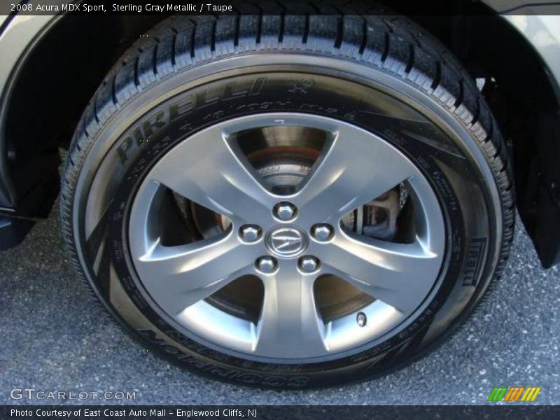 Sterling Gray Metallic / Taupe 2008 Acura MDX Sport