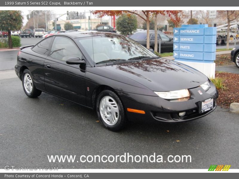 Blackberry / Tan 1999 Saturn S Series SC2 Coupe