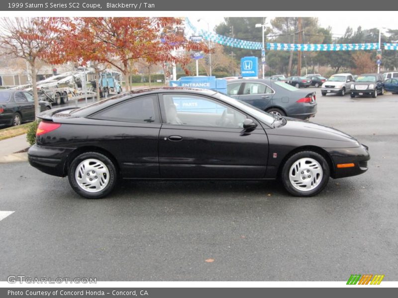 Blackberry / Tan 1999 Saturn S Series SC2 Coupe