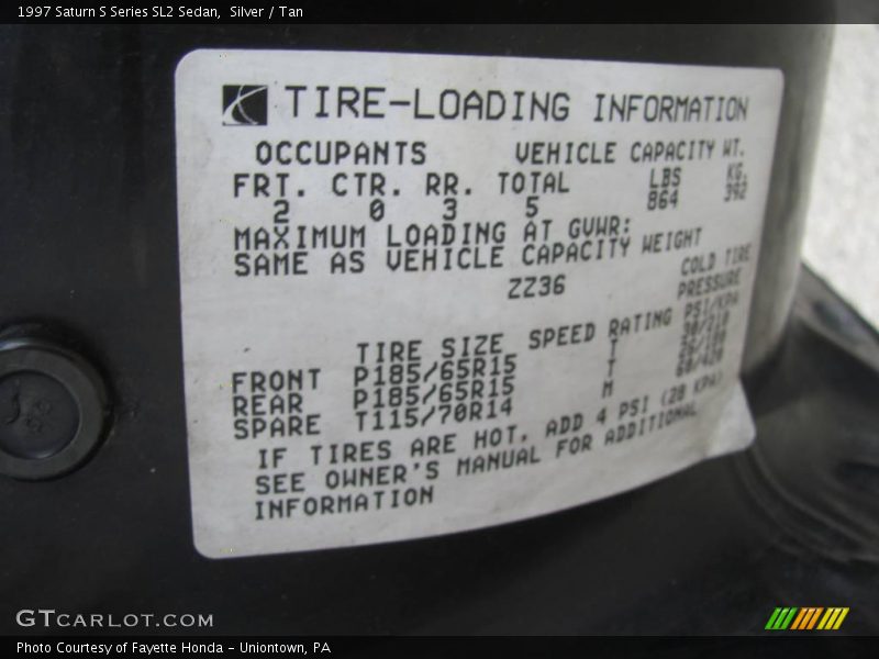 Silver / Tan 1997 Saturn S Series SL2 Sedan